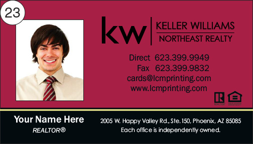 Keller Williams Business Card front 23